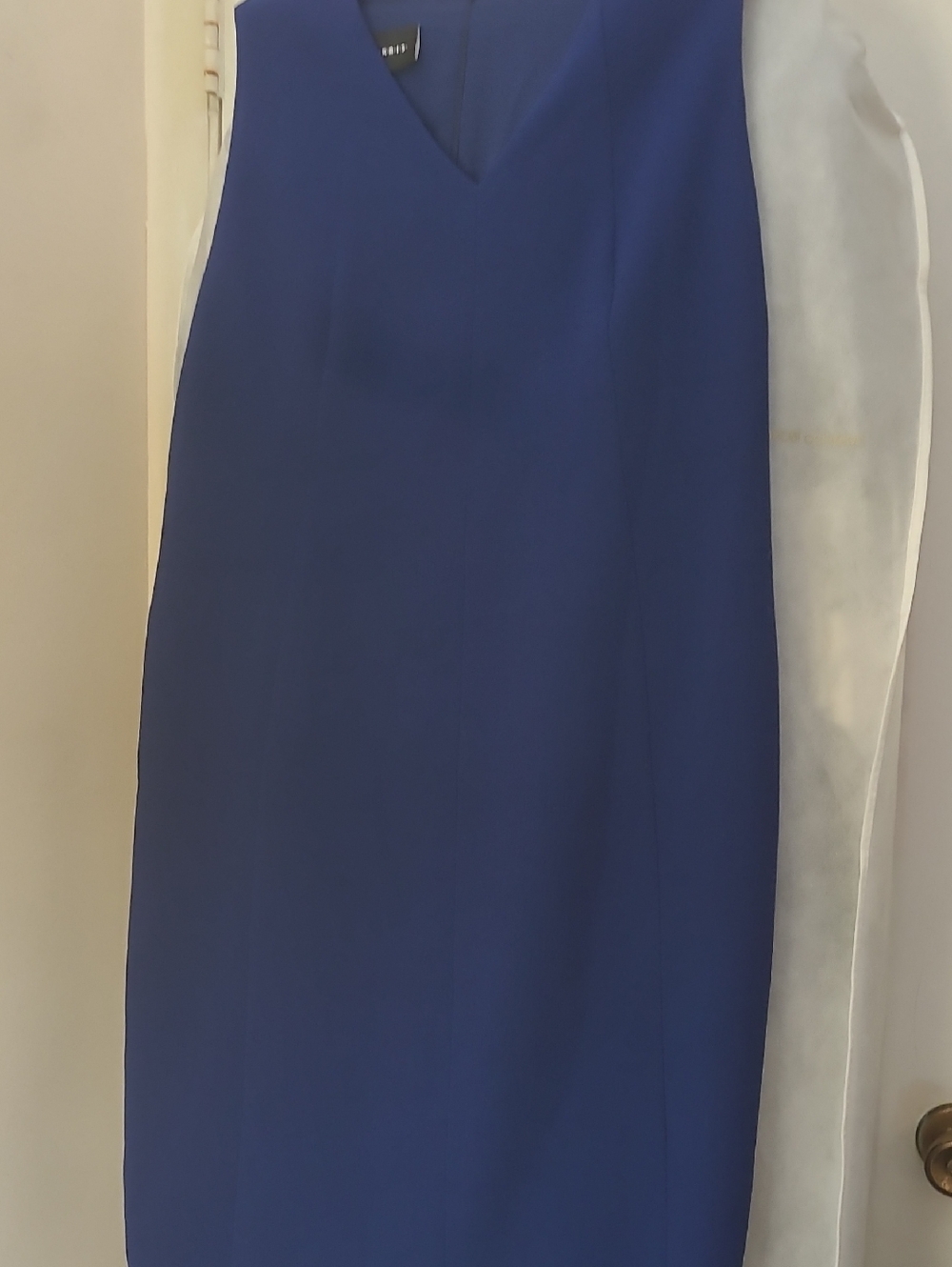Akris Royal Blue V-Neck Midi Dress